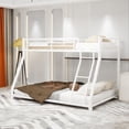 thumbnail image 2 of Leumius Twin Over Full Bunk Bed,Heavy Duty Metal Bed Frame with Ladder & Full-Length Guardrail for Teens Adults,Noise Free,White, 2 of 9