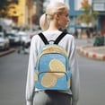 thumbnail image 7 of Quilted Backpack Fashion Backpack 11.41 * 6.1 * 14.17 Inch Women's Fashion Backpack Picnic Shopping Travel Out Sports backpack Beautiful Yellow Lemon, 7 of 7