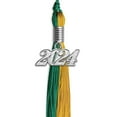 thumbnail image 4 of Endea Graduation Emerald Green/Bright Gold Graduation Tassel with Silver Date Drop, 4 of 11