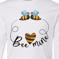 thumbnail image 4 of Inktastic Valentine’s Day Bee Mine Cute Bees and Heart Long Sleeve Youth T-Shirt, 4 of 5