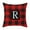 R, variant on Christmas Buffalo Check Plaid Throw Pillow Covers Cushion Case for Farmhouse Home Decor , Holiday Throw Pillow Cover for Xmas Winter Sofa Couch Bedroom Red and Black, 18 x 18 Inches