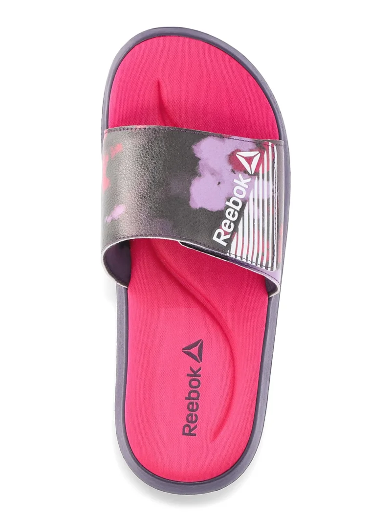Reebok Womens Adjustable Memory Foam Slides