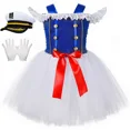 thumbnail image 2 of Disfraz de marinero de la marina para niños, vestidos de cosplay de Halloween para niñas, ropa de fiesta de carnaval, vestido de princesa con tutú elegante, sombrero y guantes, 2 of 5