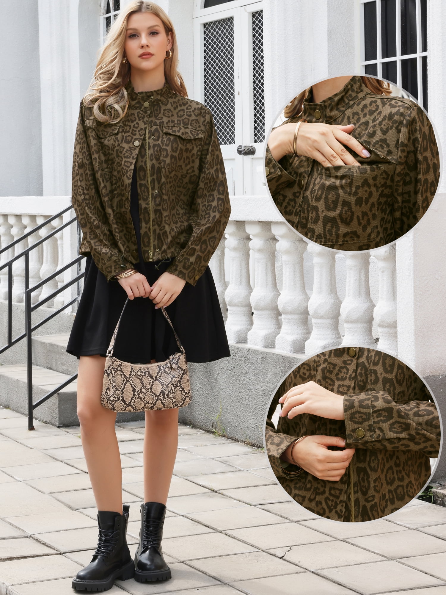 DARING DIVA Women's Lightweight Shacket Button Down Spring Jacket XL Brown