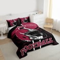 thumbnail image 3 of Homewish Football Helemt Bedding Comforter Set,Rugby Sport Lovers Twin Comforter Sets,Black Red Bedding Set For Boys,Ultra Soft Home Decor Reversible,2-Piece, 3 of 8