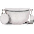 thumbnail image 1 of Women's Messenger Bag, Women's Pu Leather Fanny Bag (with Wallet), Modern Wide Strap Bag, Small Shoulder Bag With Zipper And Interchangeable Straps (s, 1 of 5
