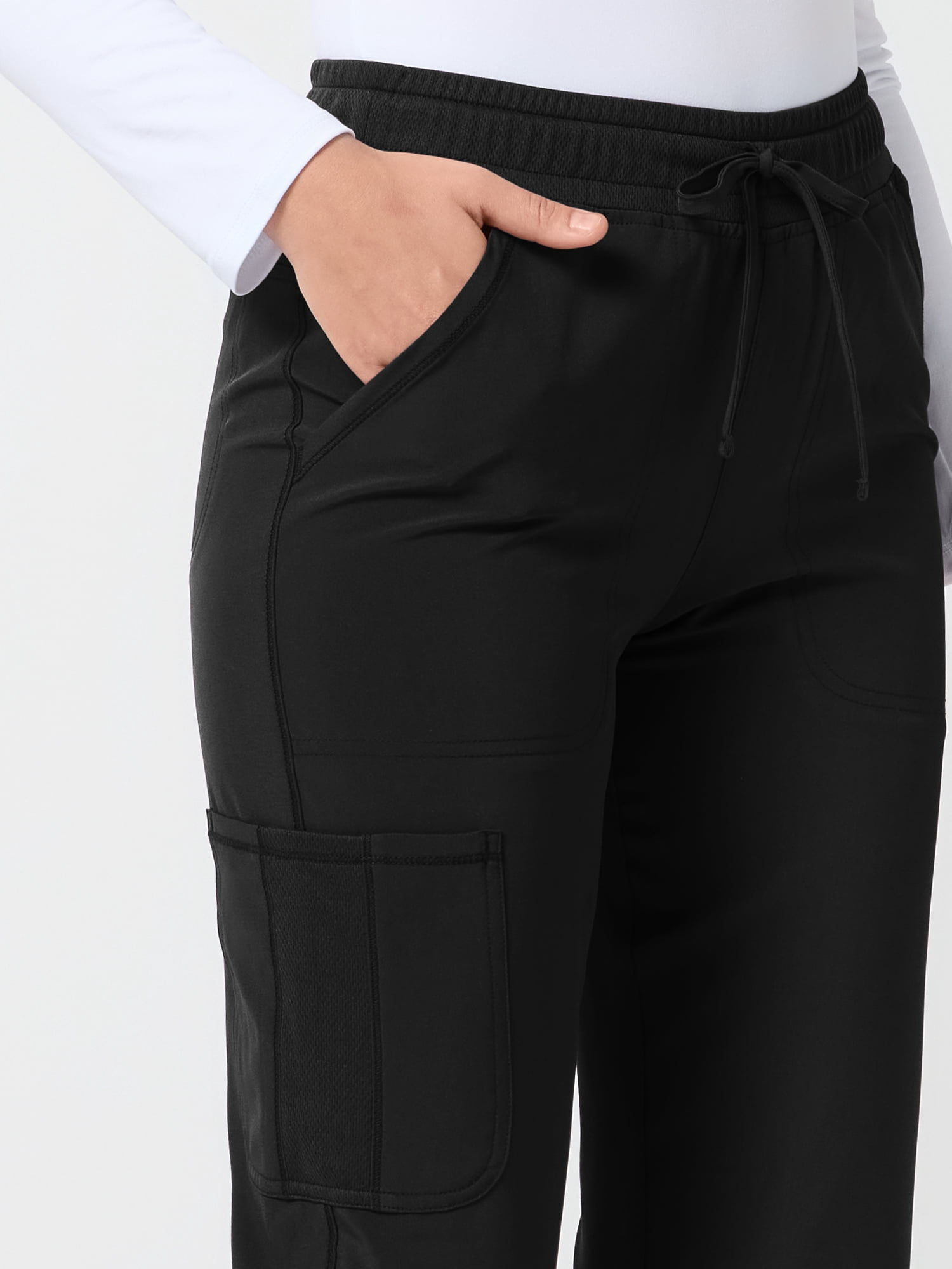 Scrubstar Performance Women’s Antimicrobial Drawstring Cargo Straight Leg Scrub Pant, Sizes XS–3XL