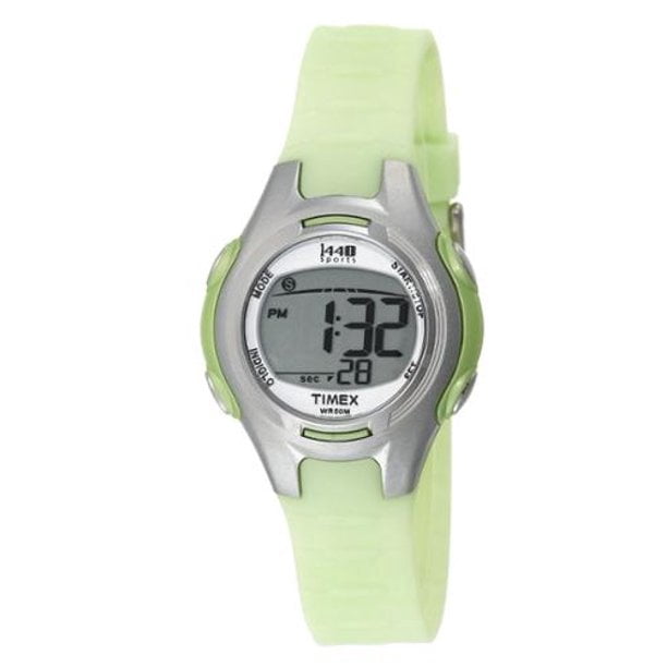 Timex Women's Watch T5K081 Green Rubber Sport 50 M Watch 