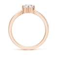 thumbnail image 2 of ANGARA Lab Grown Diamond Split Shank Promise Ring for Women in 14K Rose Gold (Size-5.9mm| Color-F-G| Clarity-VS) | April Birthstone, Anniversary, Jewelry Gift for Women | Lab-Grown Diamond Ring, 2 of 8