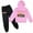Pink, variant on Boys Girls Sweatsuit 2 Piece Outfits-Roblox Graphic Pullover Hoodie and Jogger Pants-Casual Long Sleeve for Kids