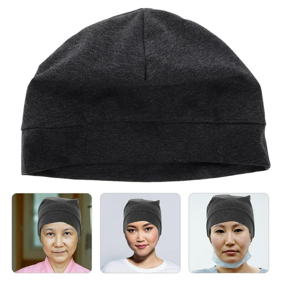 NIAIZEK Portable Cotton Beanie Hat Sleeping Cap for Elderly Comfortable Warm Sleep Accessory