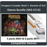"Dungeon Crusade: Book 1- Genesis of Evil" Compatible Card Sleeve Bundle (8804 X 3, 8811 X 6)