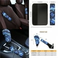 thumbnail image 4 of Yuyamidu Sea Turtle Car Seat Cover Full Set of 14 Blue Hibiscus Steering Wheel Cover Seat Belt Pad Cover Waste Bin Rear View Mirror Cover Cup Mat Auto Center Console Cushion Pad Handbrake Cover Set, 4 of 7