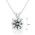 thumbnail image 3 of SuperJeweler 2 Carat Lab Grown Diamond Solitaire Necklace In Sterling Silver With Free Chain For Women, 3 of 5