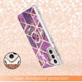 thumbnail image 5 of Case for Samsung Galaxy S21, Slim Marble Design with Rotatable Ring Holder Kickstand Soft Bumper Protective Cover, 5 of 6