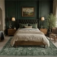 thumbnail image 5 of BERTHMEER 6'x9' Washable Area Rugs for Living Room Vintage Green Bedroom Kitchen Rugs Non Slip Carpets Office Farmhouse Dorm Dining Room Oriental Traditional Distressed Rugs, 5 of 8