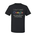 thumbnail image 2 of I Don't Need Google My Mom Knows Everything Men's Graphic T-Shirt, Black, 3XL, 2 of 3