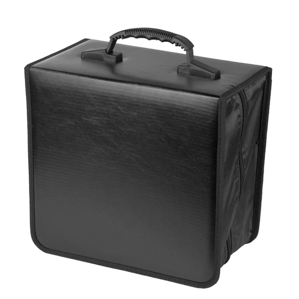 Estuche de almacenamiento organizador de discos de álbum portátil PU cuero CD DVD cartera titular bolsa
