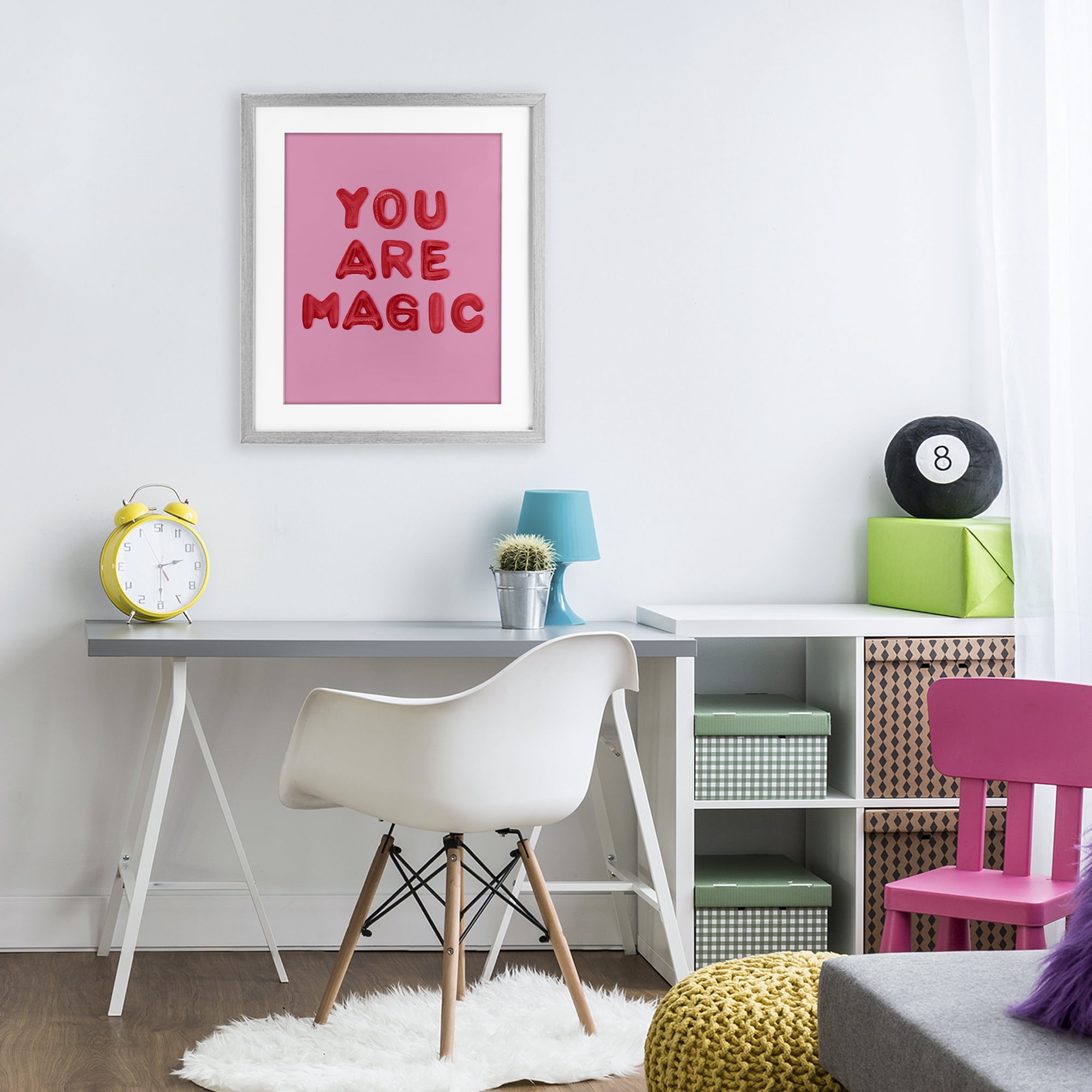 Stupell Industries You Are Magic Red & Pink Gray Framed Print Under Glass, design by LISH Creative