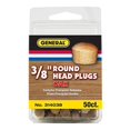 thumbnail image 1 of General Tools 314038 Round Head Plugs, 3/8-Inch, Oak, 50-Pack, 1 of 2
