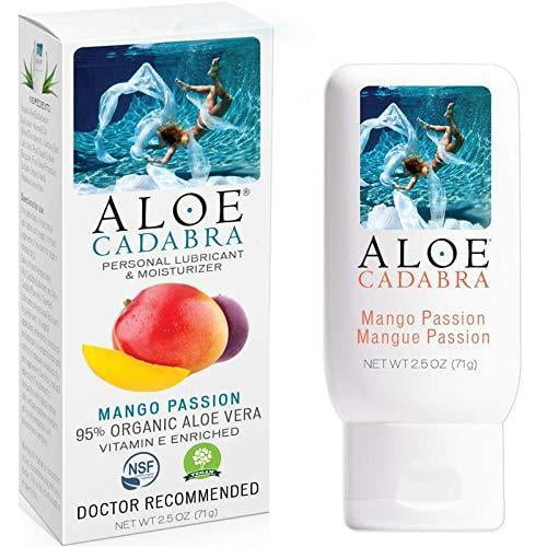 Aloe Cadabra Organic Personal Lube Vegan Edible Mango Passion 2.5 oz