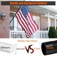 thumbnail image 4 of Flag Poles for Outside House 6FT Stainless Steel Metal Black Flag Pole kit Tangle Free Residential Heavy Duty for Truck,House,Porch,Yard,Boat Suitable for 3x5 Heavy Garden Flag (06Black, 6ft), 4 of 7