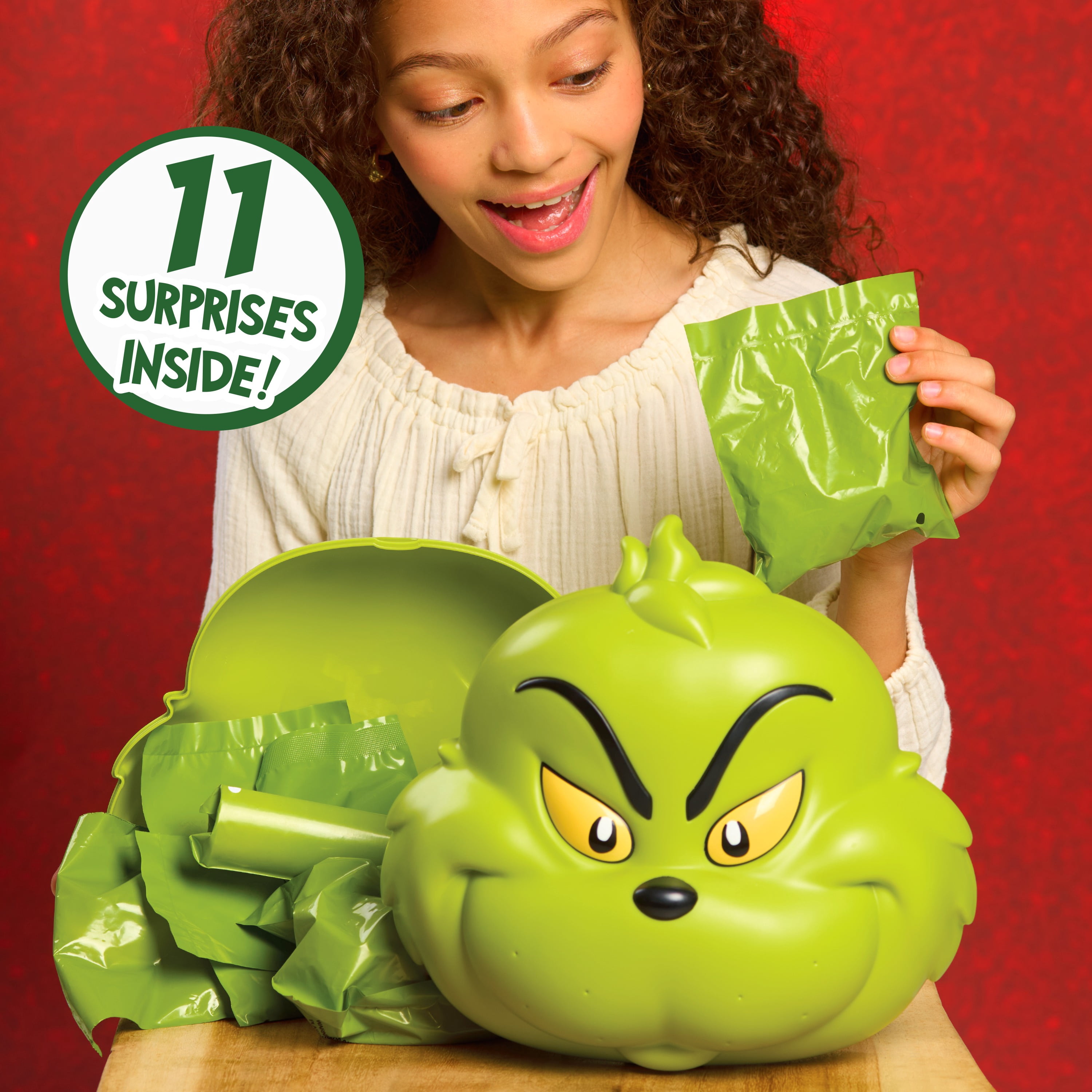 Dr. Seuss The Grinch Jumbo Mystery Capsule, 9-Inch Collectible Capsule by Just Play, 8 Surprises Inside, Boys and Girls Ages 3 and Up