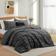 thumbnail image 6 of All Season Crinkle Textured Down Alternative Comforter Set Seersucker Bedding, 6 of 10