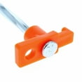 thumbnail image 5 of (8 Pack) ASR Outdoor Universal Galvanized Twisted Metal PVC Camping Gear Canopy Tent Stakes, Orange, 5 of 7