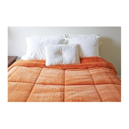 Plush Twin XL forter Orange Ochre Walmart