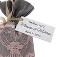 thumbnail image 4 of 50 Satin and Net Drawstring Gift Wedding Party Rustic With Personalized Paper Tags Potli Favor Bags, 4 of 4