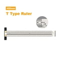 thumbnail image 3 of Stainless Steel Woodworking Scribing T Ruler High Accuracy Marking Carpenter Tool for Artists, 3 of 7