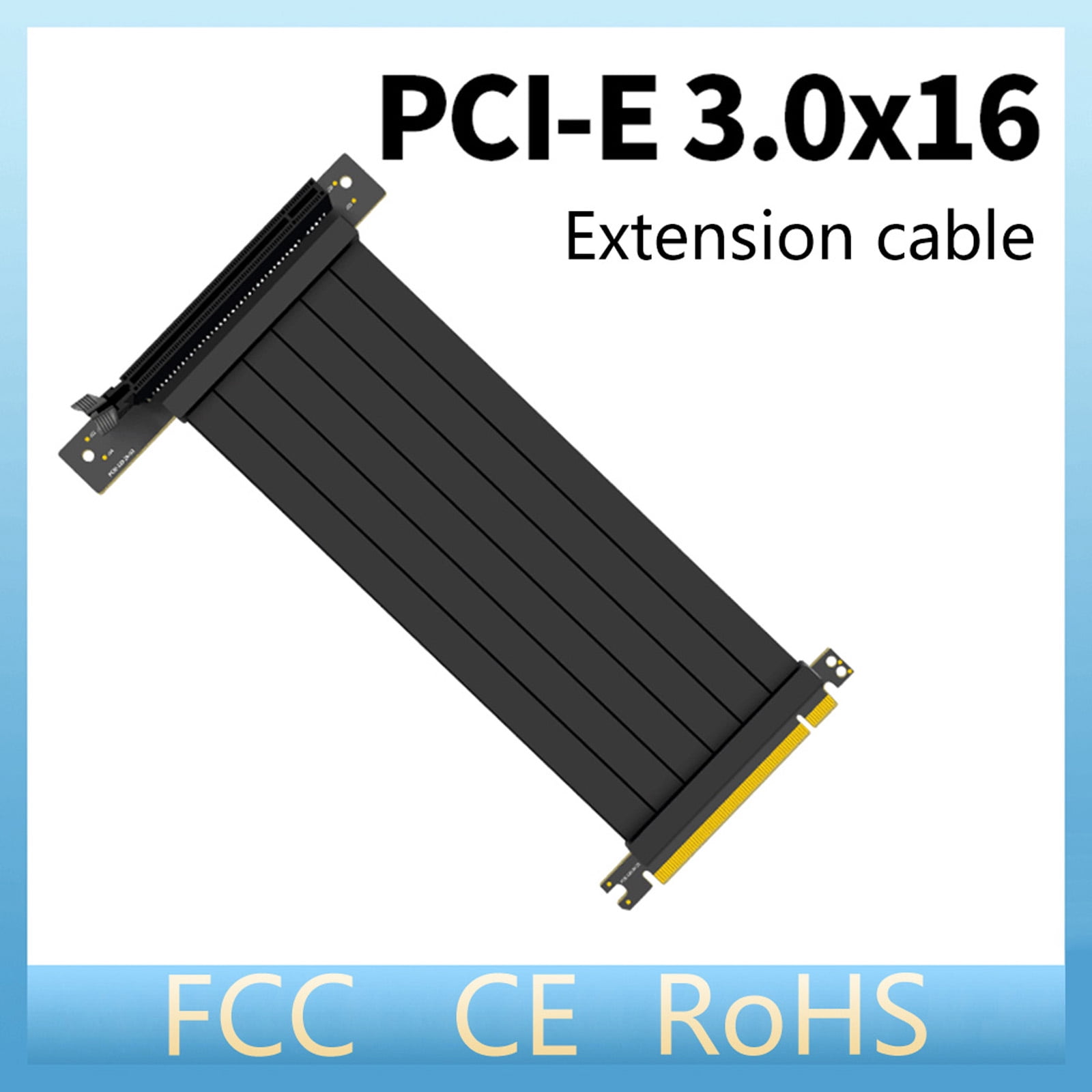 PCI-E 16x Graphics Card Extension Cable PCIE x16 for GPU Computer Chassis High-Speed Soft Flexible Cable