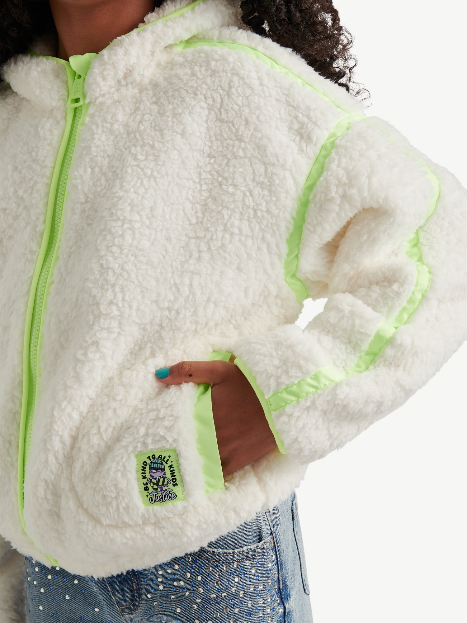 Justice Girls Solid Sherpa, Sizes XS - XL