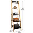 thumbnail image 2 of ADEPTUS Jela Soild Wood Split 5 Shelf Ladder (Natural/White), 2 of 17
