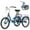 bleu, variante sur Viribus Tricycle Pliant pour Adulte 20 Pouces Tricycle Pliant à 7 Vitesses pour Adultes Rose Vif