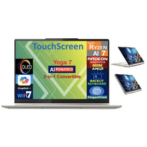 Lenovo Yoga 7 AI Powered 2-in-1 Laptop 14.0in Touchscreen OLED WUXGA Display (AMD Ryzen AI 7 350, 16GB LPDDR5X, 1TB M.2 PCIe SSD, Backlit KB, Fingerprint, WiFi 7, Webcam, Bluetooth 5.4, Win 11 Pro)