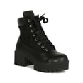 thumbnail image 1 of Women Lace Up Lug Chunky Platform Ankle Booties 19311, 1 of 6
