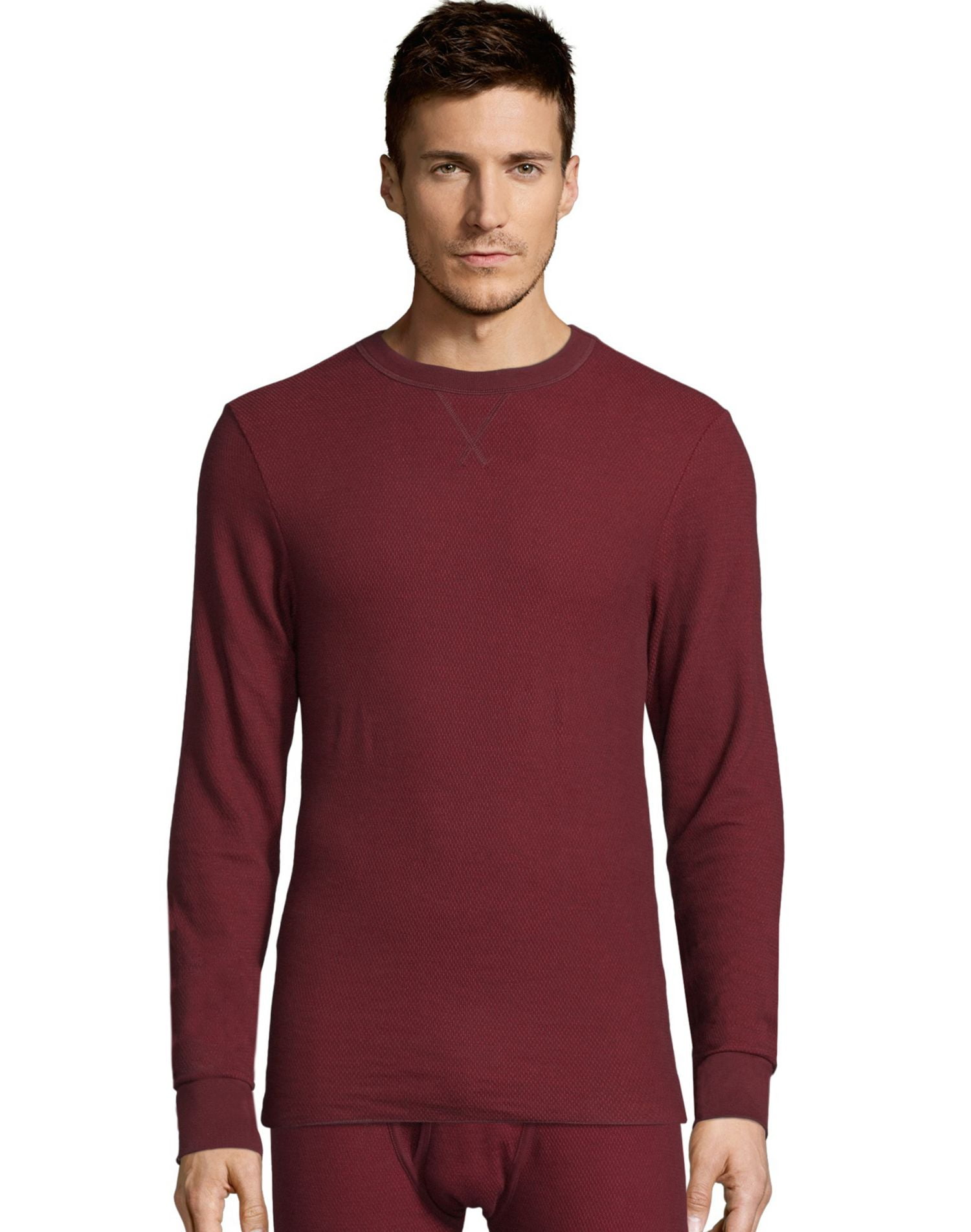 Hanes Men Crewneck Long Sleeve thermal underwear tops