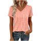 thumbnail image 3 of Camisetas Casuales de Mujer Impresas de Manga Corta con Cuello en V Blusa Superior para Uso Diario Casual, Verano Y Primavera, 3 of 8