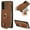 brown, variant on Decase Wallet Case for Samsung Galaxy A54 5G,Shockproof Rugged Phone Cover With 360° Rotatable Ring Kickstand & Back Zipper Card Pocket Cloth Fabric Hybrid PU Leather,for Women Men - Black