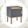 thumbnail image 3 of Costway 2 Pcs Table de Chevet Table d'Appoint avec Porte Armoire pour Salon Chambre, 3 of 10