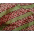 thumbnail image 4 of oneOone Silk Tabby Fabric Floral & Chevron Block Printed Craft Fabric BTY 42 Inch Wide, 4 of 4