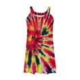 thumbnail image 5 of Itsame Women Summer Dress Round Neck Tie Dyeing Thin Dress Multicolor Size S, 5 of 6