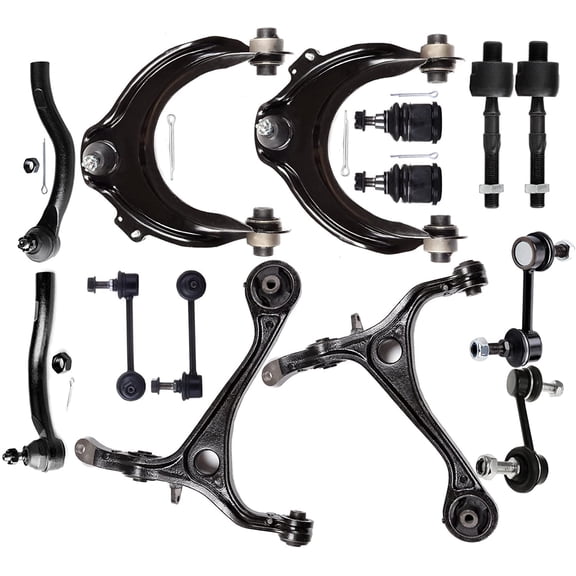 ECCPP 14PCS Front,Rear Suspension Kit for 2004-2008 for Acura TSX 2003-2007 for H-onda Accord Upper/Lower Control Arm Outer Tie Rod End