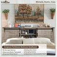 thumbnail image 5 of OKD Modern Farmhouse King Platform Bed with Bookcase Headboard Storage and Charging Station,No Box Spring Needed, Light Rustic Oak, 5 of 7