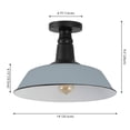 thumbnail image 5 of JONATHAN Y Camila 14" 1-Light Industrial Indoor/Outdoor Iron LED Semi Flush Mount, Matte Silver Blue, JYL7617K, 5 of 9