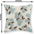 thumbnail image 6 of Brown Blue Hydrangea Pillow Covers 18x18 Set of 2 Spring Summer Floral Decorative Pillow Cases Rustic Flowers Decor Throw Pillows Holiday Outdoor Linen Farmhouse Cushion Case for Couch Sofa, 6 of 14