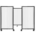 thumbnail image 1 of Versare Polycarbonate Room Divider 360 Portable Wall Partition | Freestanding Office Dividers | Locking Wheels | Privacy Screen Panels - 8'6" x 4' Opal Thermoplastic Polymer, 1 of 5
