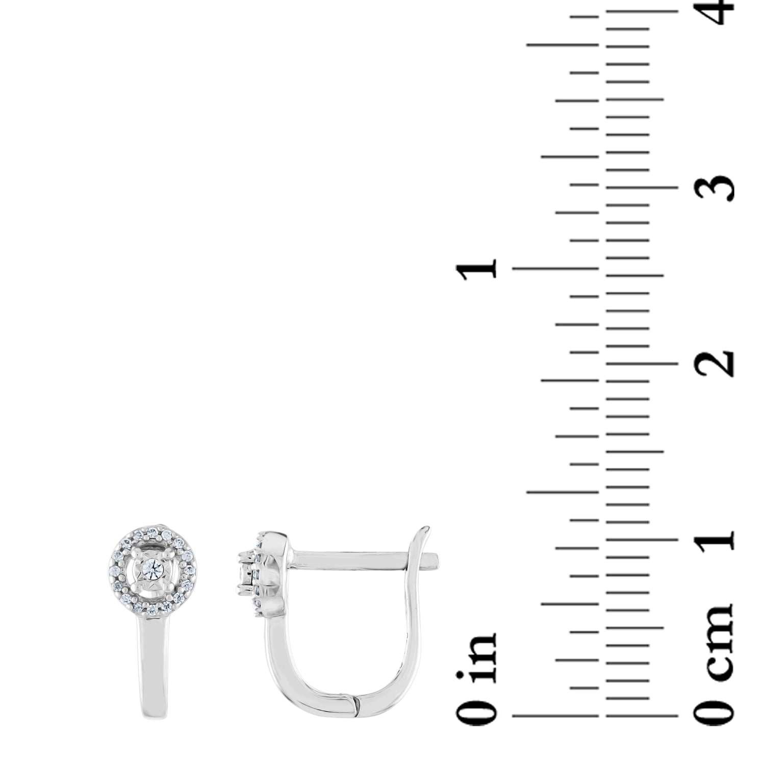 Gemspirations 1/10 cttw Diamond Circle Drop Earrings Sterling Silver